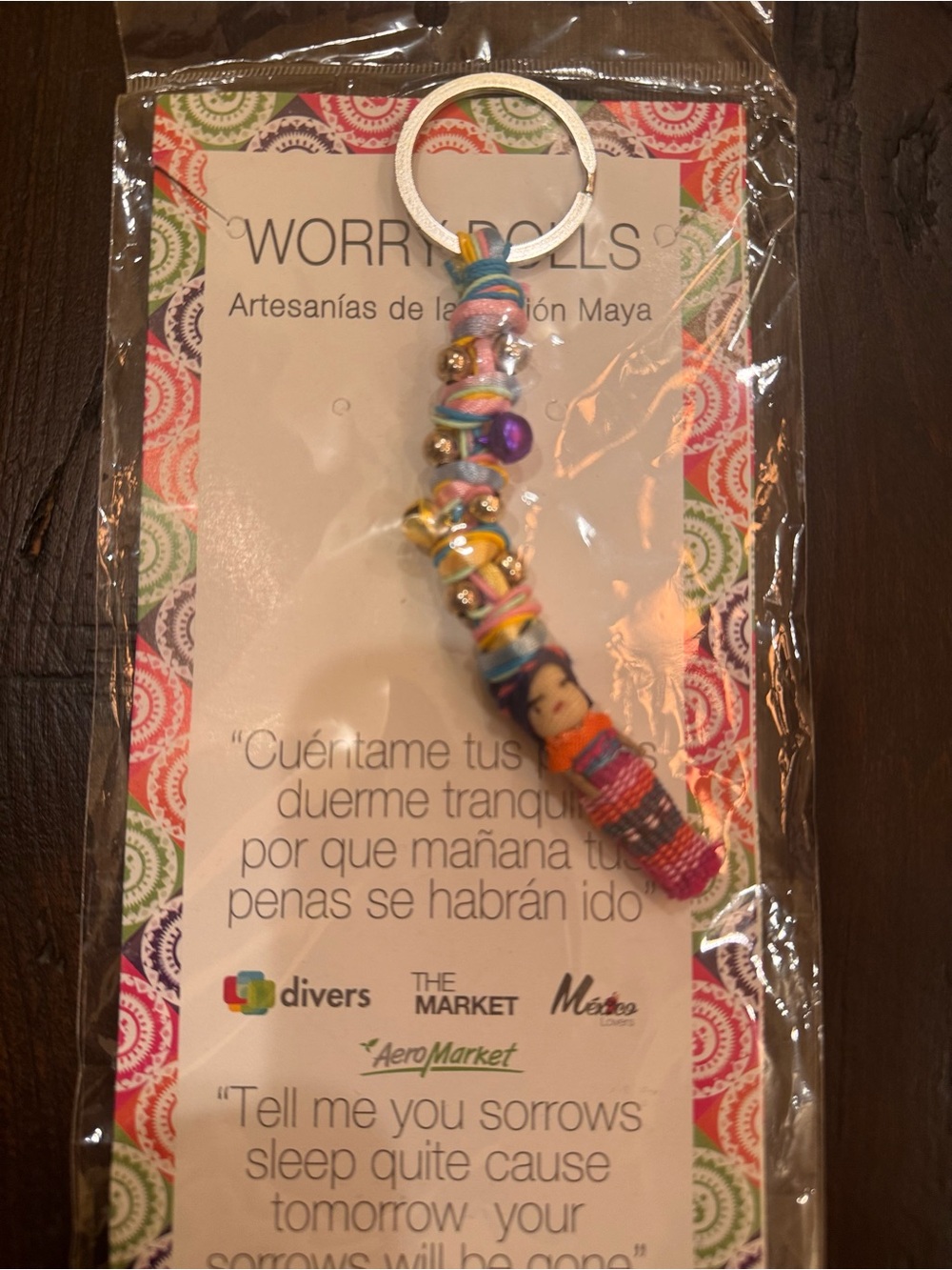 Hand made Mexican culture Multicolor Keychain -